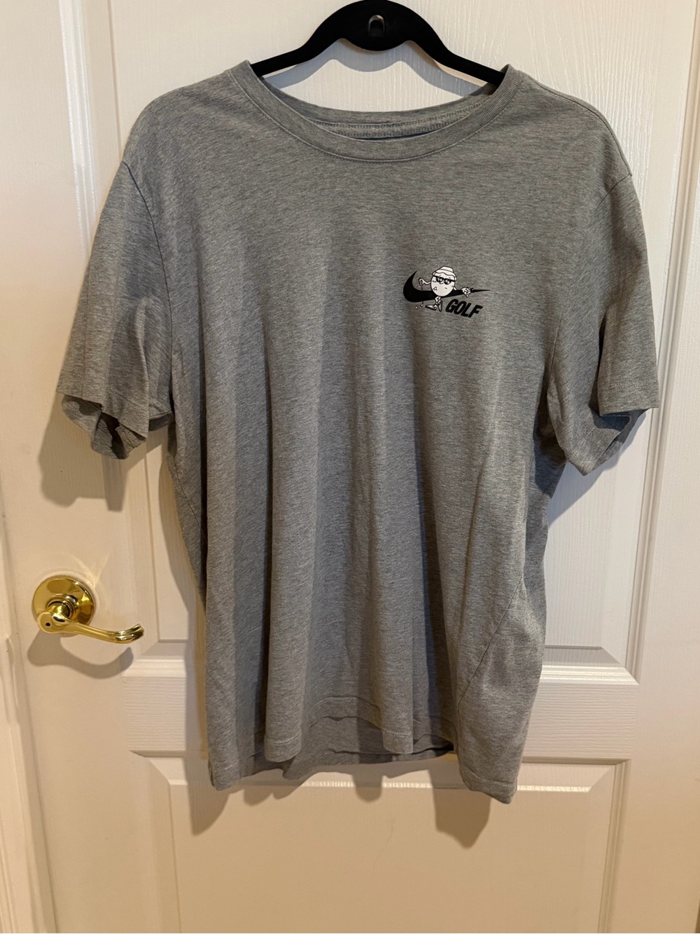 Nike Men's Heather Gray Golf Logo Short Sleeve Tee